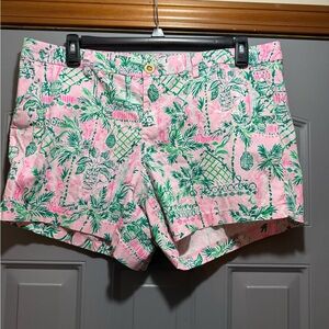 Lilly Pulitzer Pink and Green Patterned Shorts